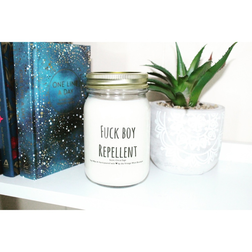 🌟SALE🌟 F*ck boy repellent” 8oz SOY candle